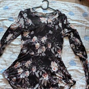 Aritzia Wilfred floral long sleeve/dress